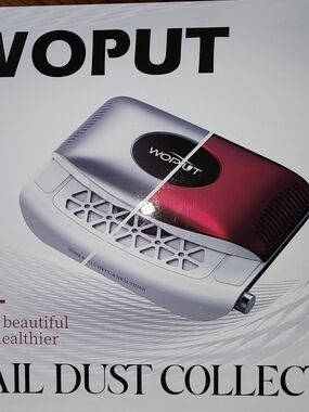 Silver Amazon Nail Dust Collector in Silver - Portable Salon Extractor